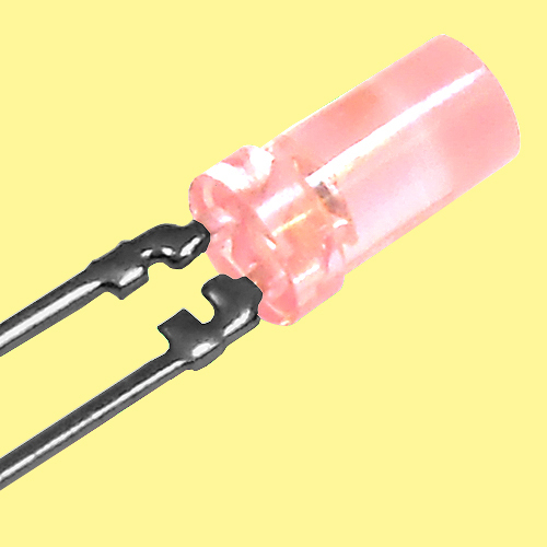 (20) 3mm RED Diffused FLAT TOP LED