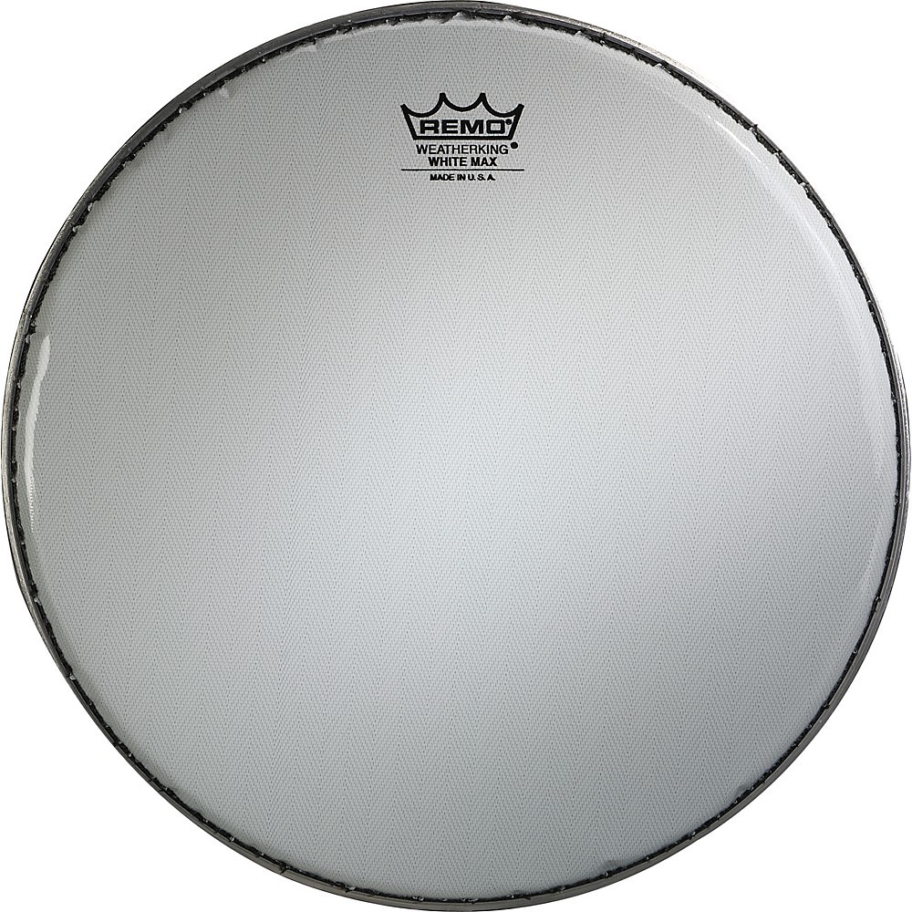 Remo White Max Crimped Smooth White Marching Snare Drum Head  14 in.