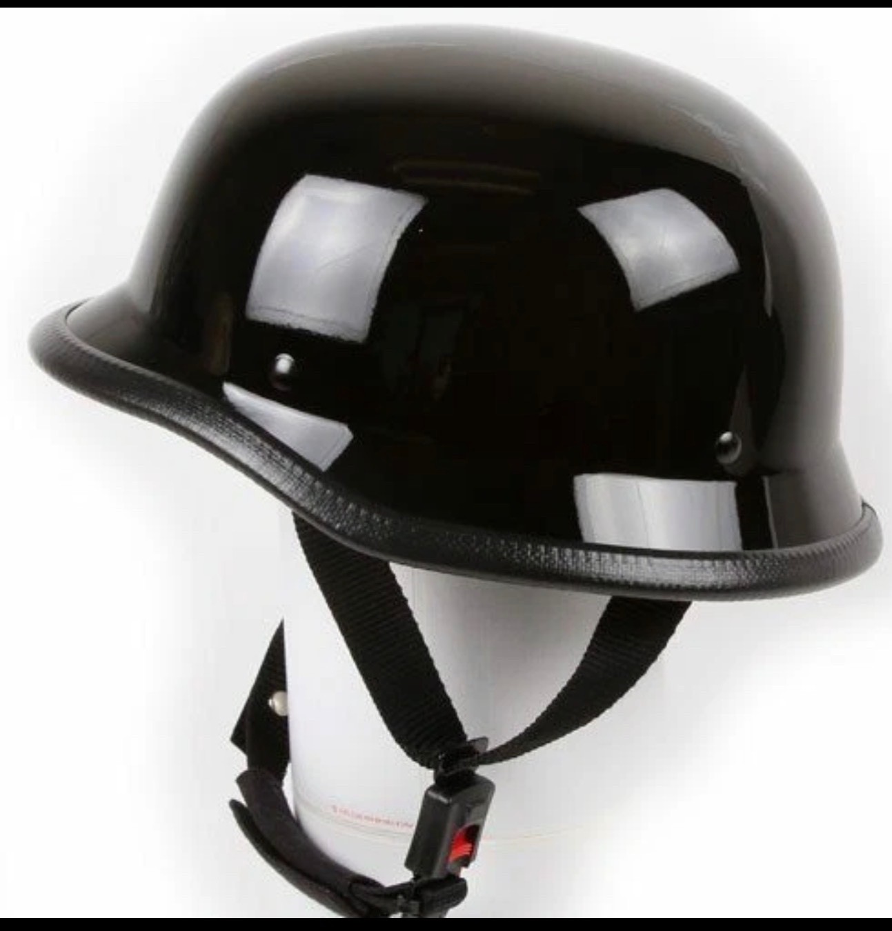 German Novelty Shiny Black Helmet With Q~Release