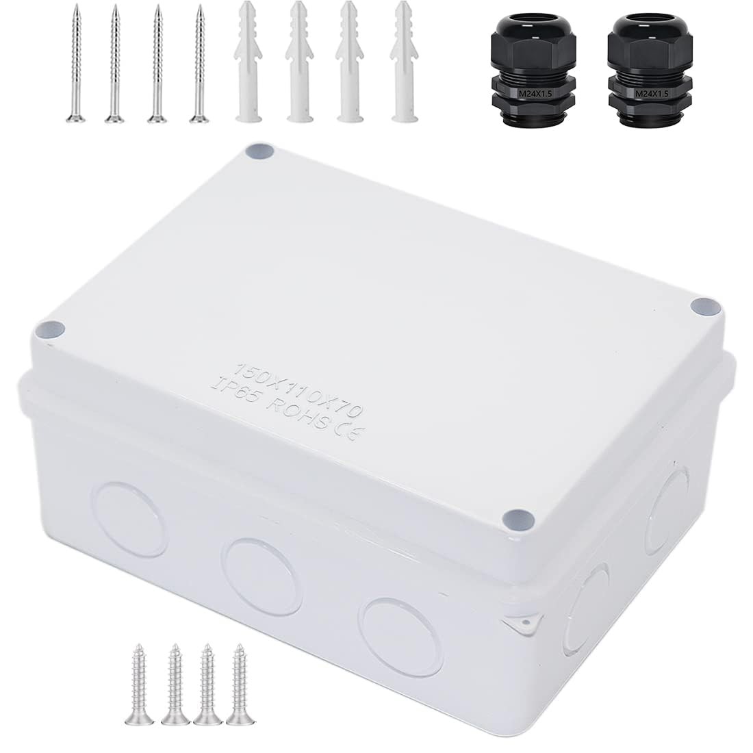 Junction Box Project IP65 Waterproof Dustproof ABS Plastic 5.9x4.3x2.8 Inch