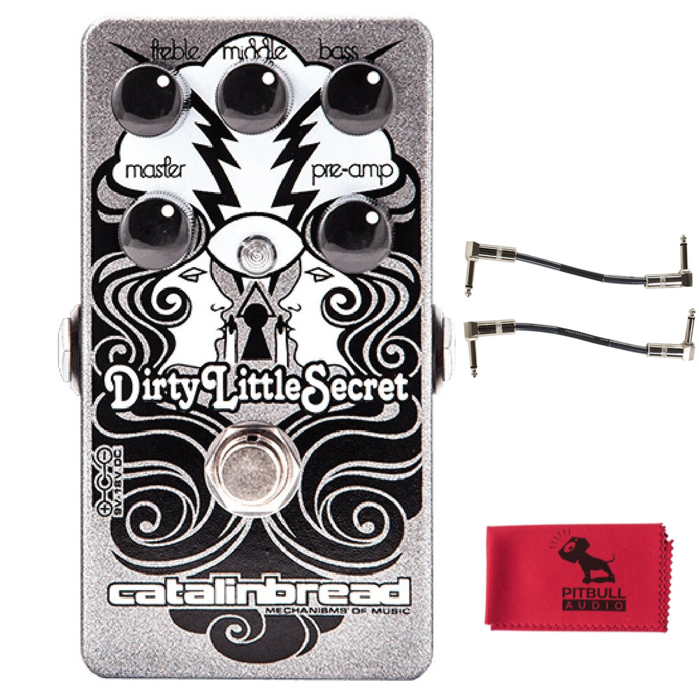 Catalinbread Dirty Little Secret MkIII Overdrive Pedal w/ Patch Cables & Cloth