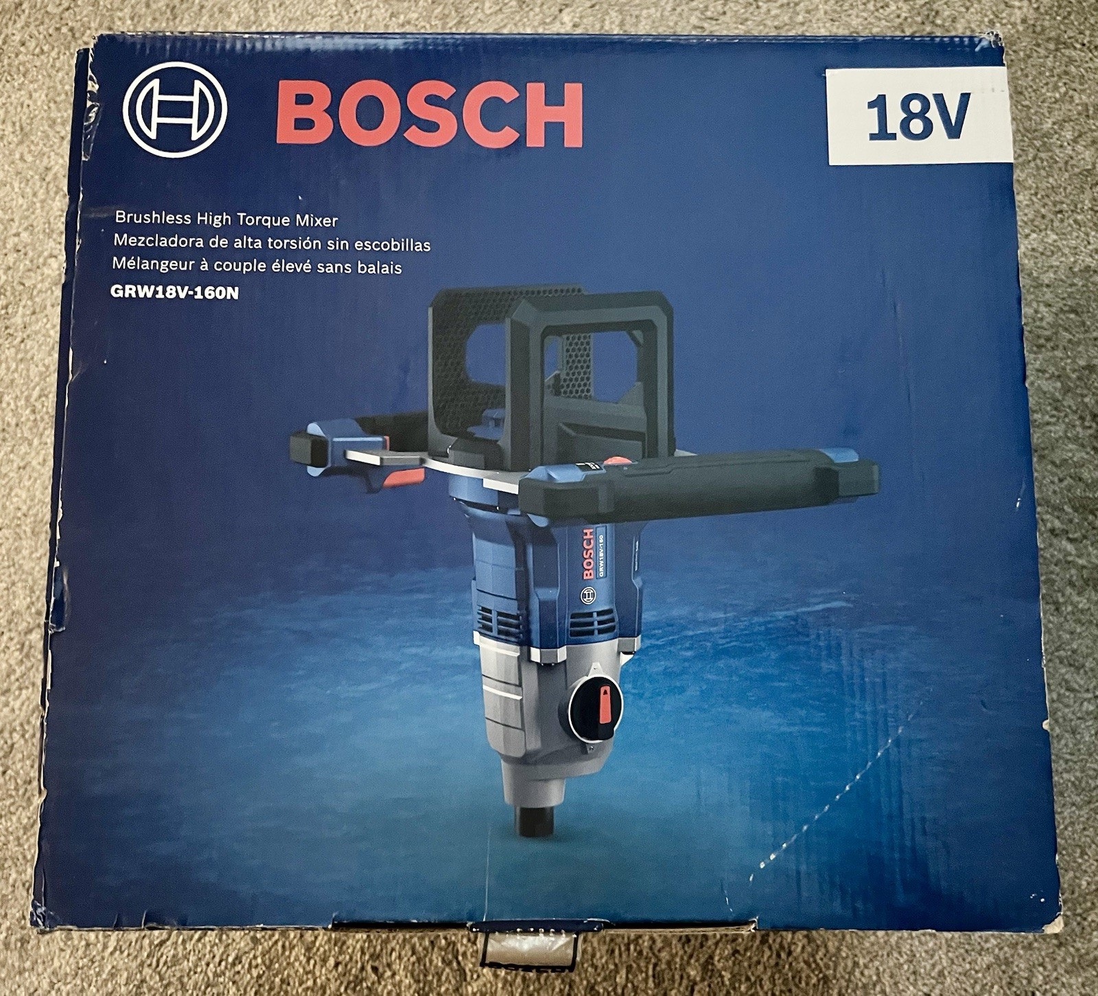 NEW BOSCH GRW18V-160 18V Brushless High Torque Mixer Variable Speed , Bare Tool