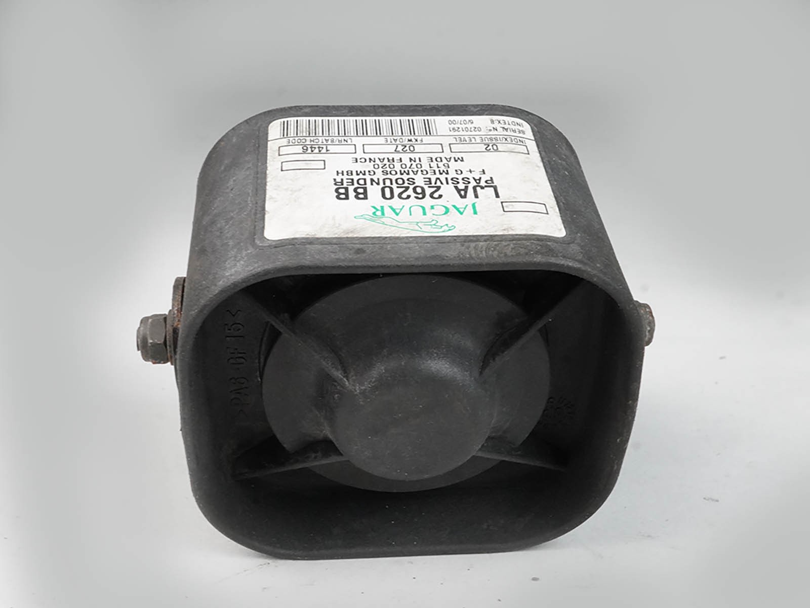 2000 - 2006 JAGUAR XK8 CONVERTIBLE PASSIVE ALARM HORN SIREN MODULE LJA2620BB OEM
