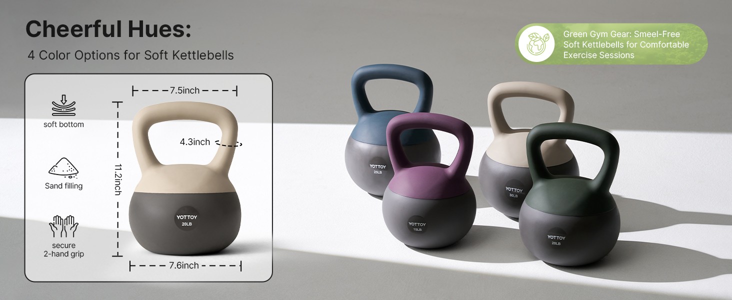 Soft Kettlebell, Set for Strength Training Kettlebells & Home Workouts,