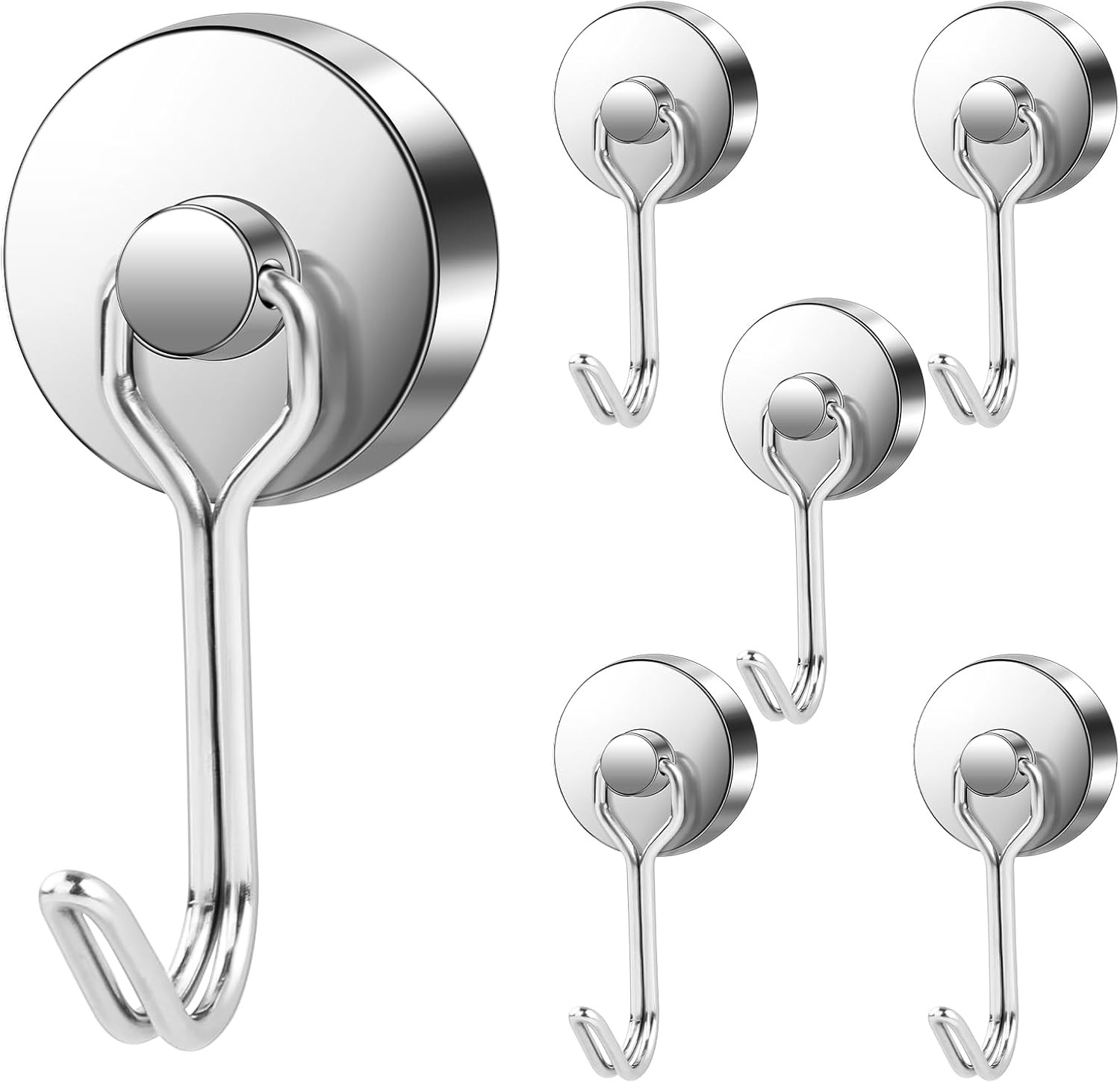 Swivel Magnetic Hooks, 80LBS, Pack of 6 | Cruise Cabin Ship Essentials 2026, Hea