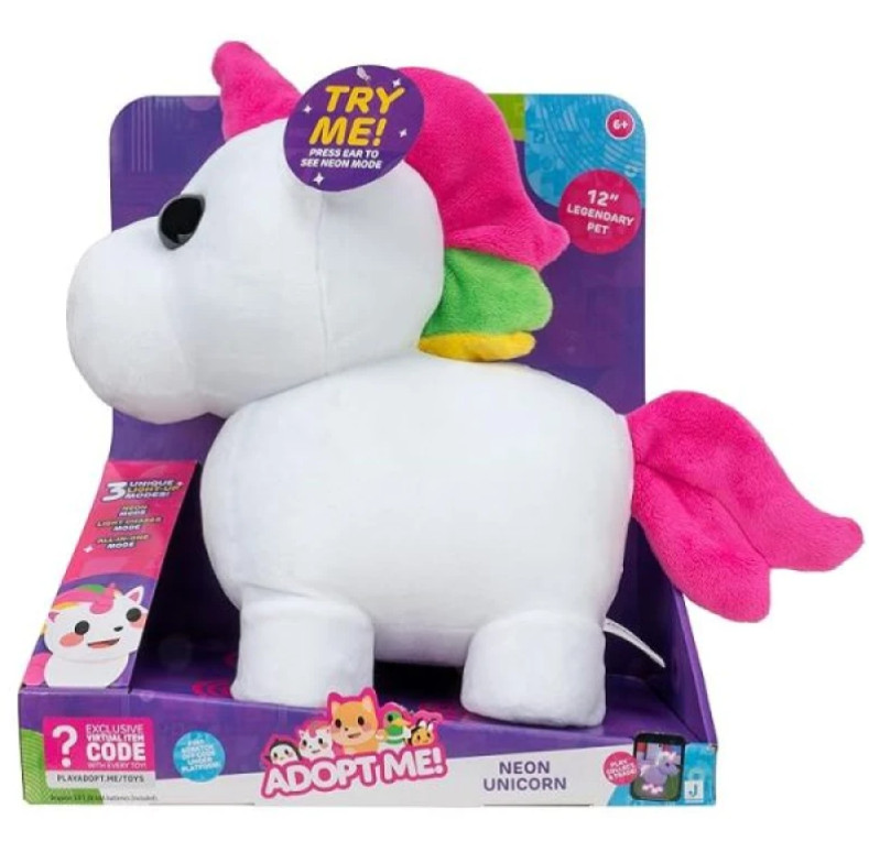 Adopt Me Mega Neon Unicorn 12inch Plush