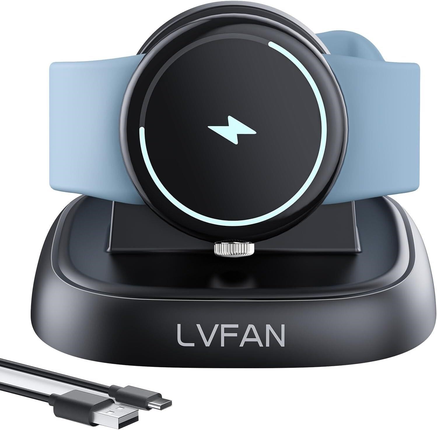 LVFAN Charger Stand Dock for Pixel Watch 3/2 & Fitbit Versa 4/3, Sense 2 -...