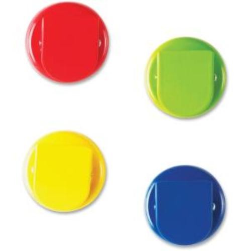 Learning Resources LER2692 Magnetic Clips 1.5" Dia 50 Sheet Cap 4 Pack