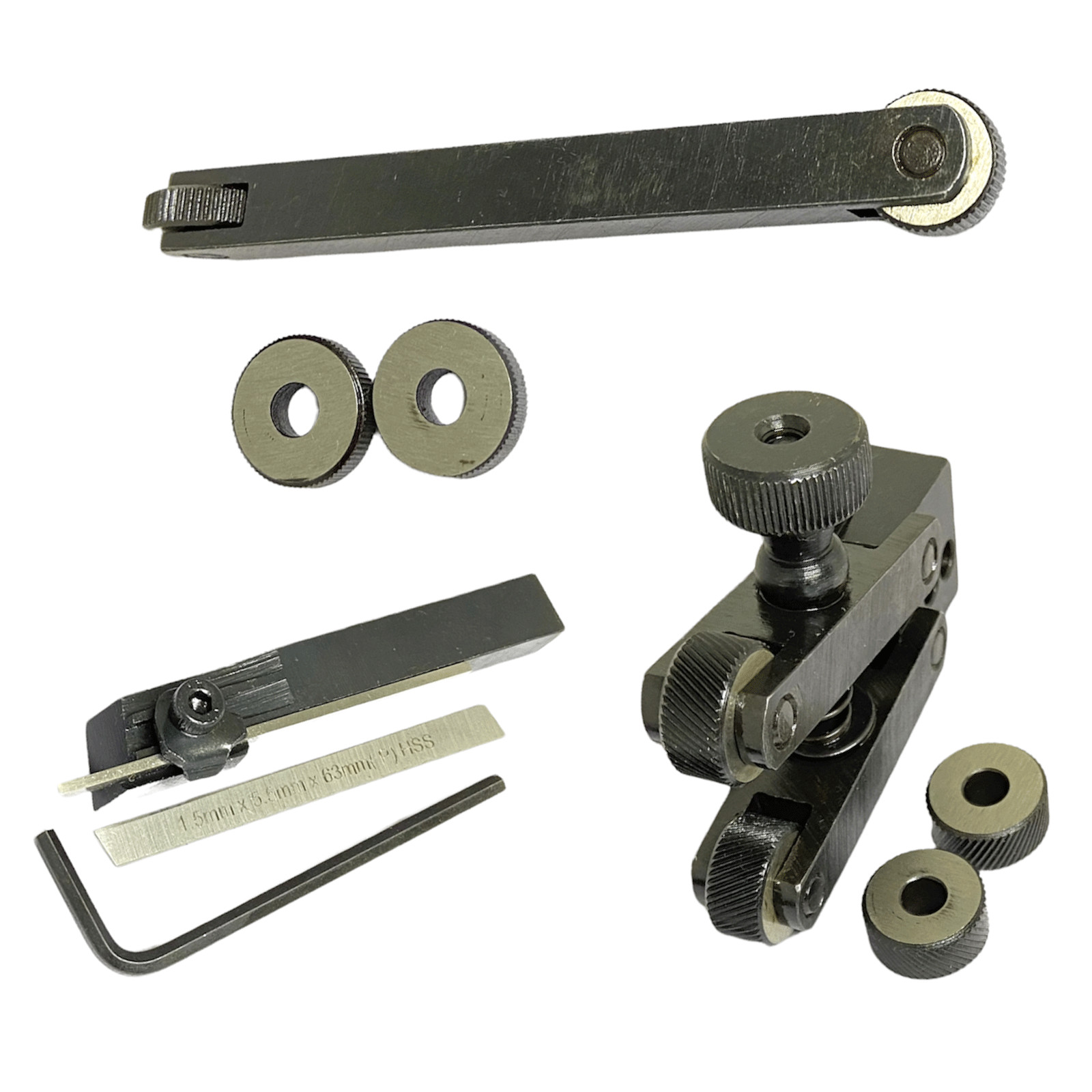 KNURLING AND PARTING TOOL KIT SET 9PC
