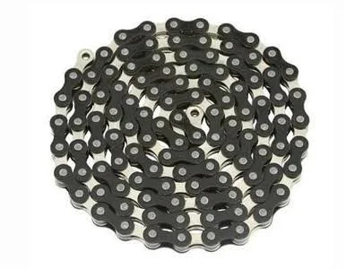 YBN CHAIN 1/2 x 1/8 x 112L, Single Speed, Nickel, BLACK