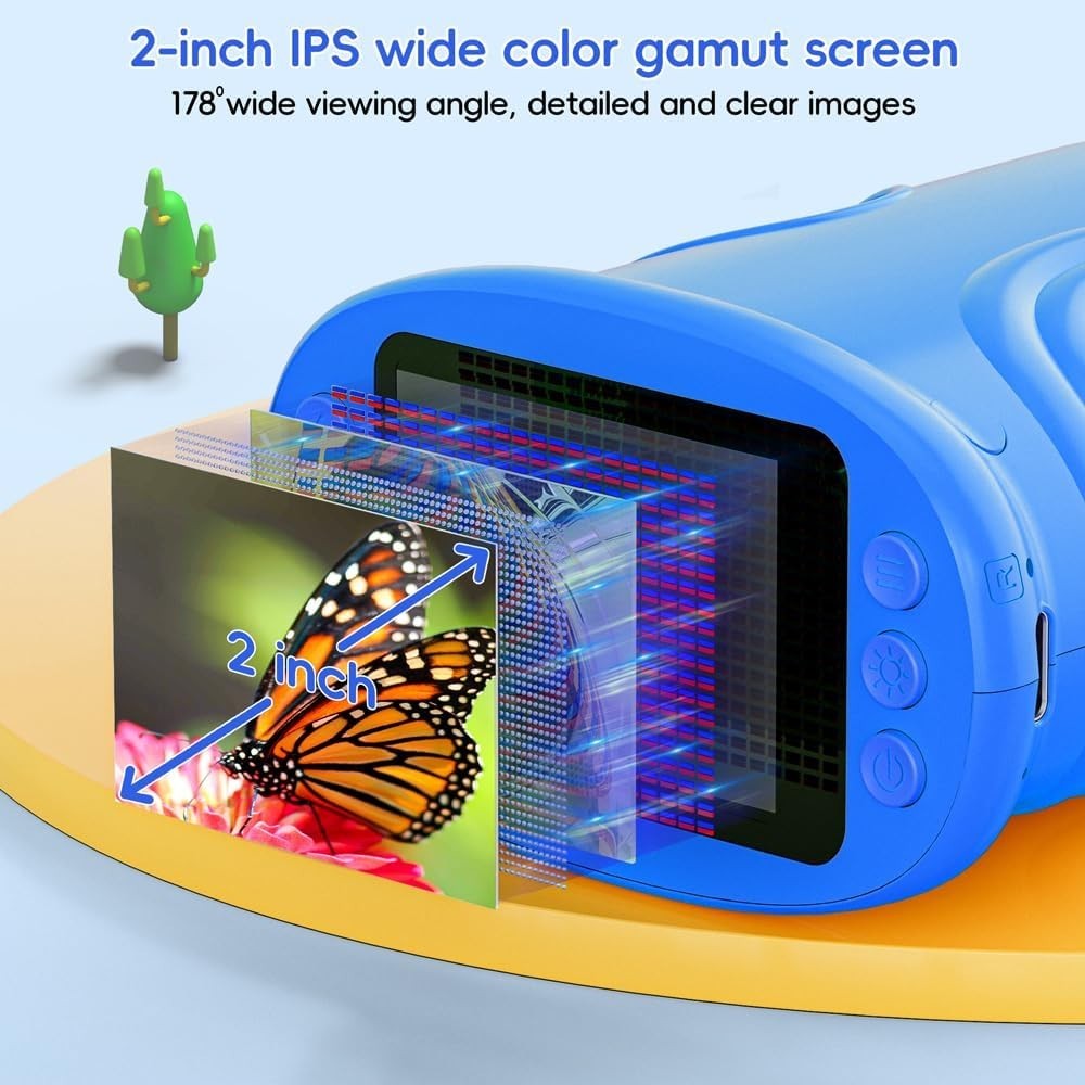 Kids Microscope 2.0" Screen 1000X Digital Microscope for Kids, Mini Pocket Ha...