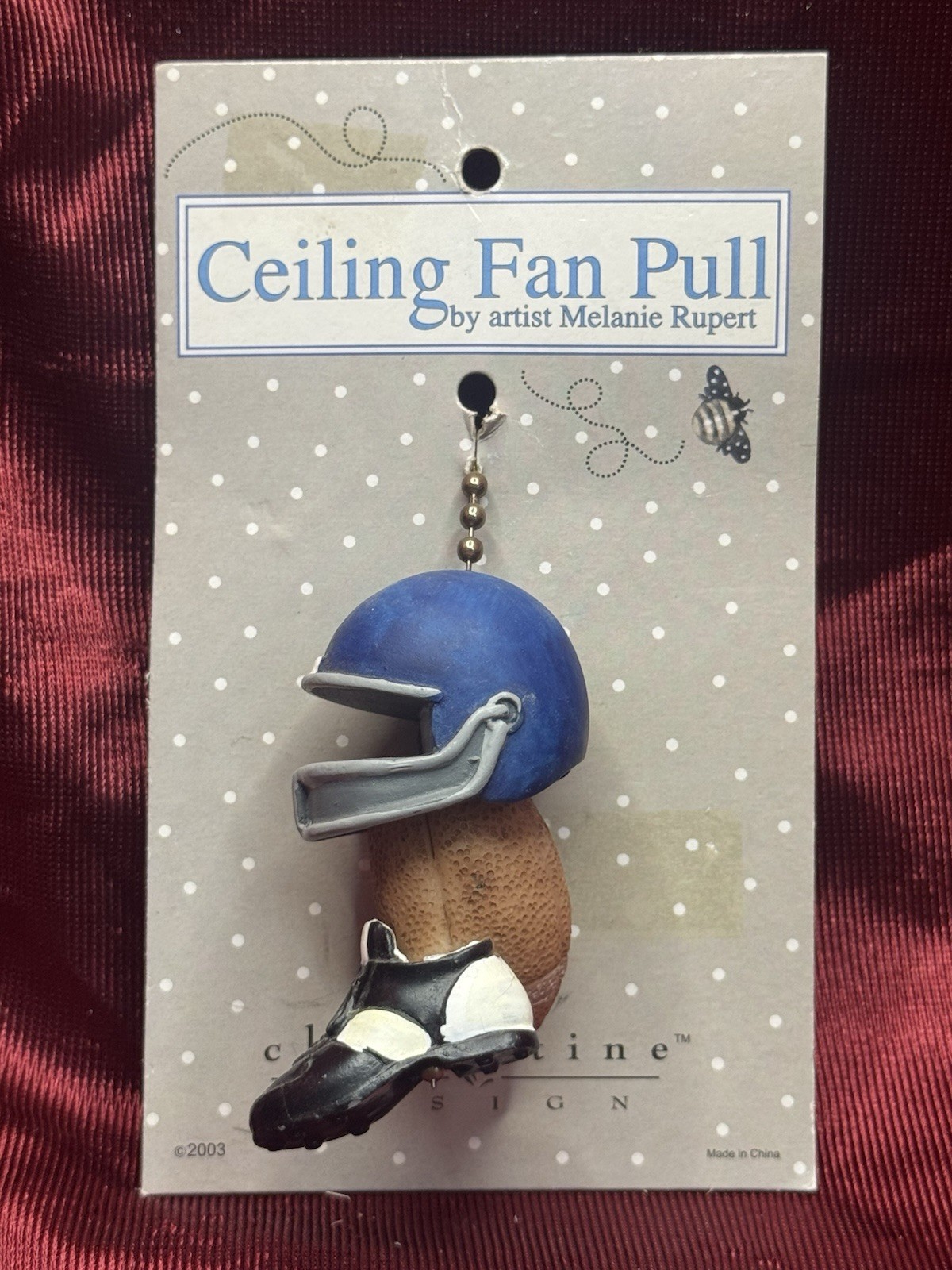 FootballHelmet Clementine Designs Vintage Retro 2003 Fan Pull New W OG Packaging