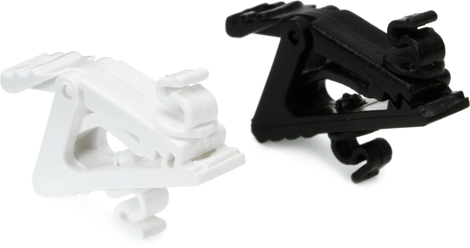 Countryman E6 Cable Clip Set (1 Black / 1 White) (5-pack) Bundle