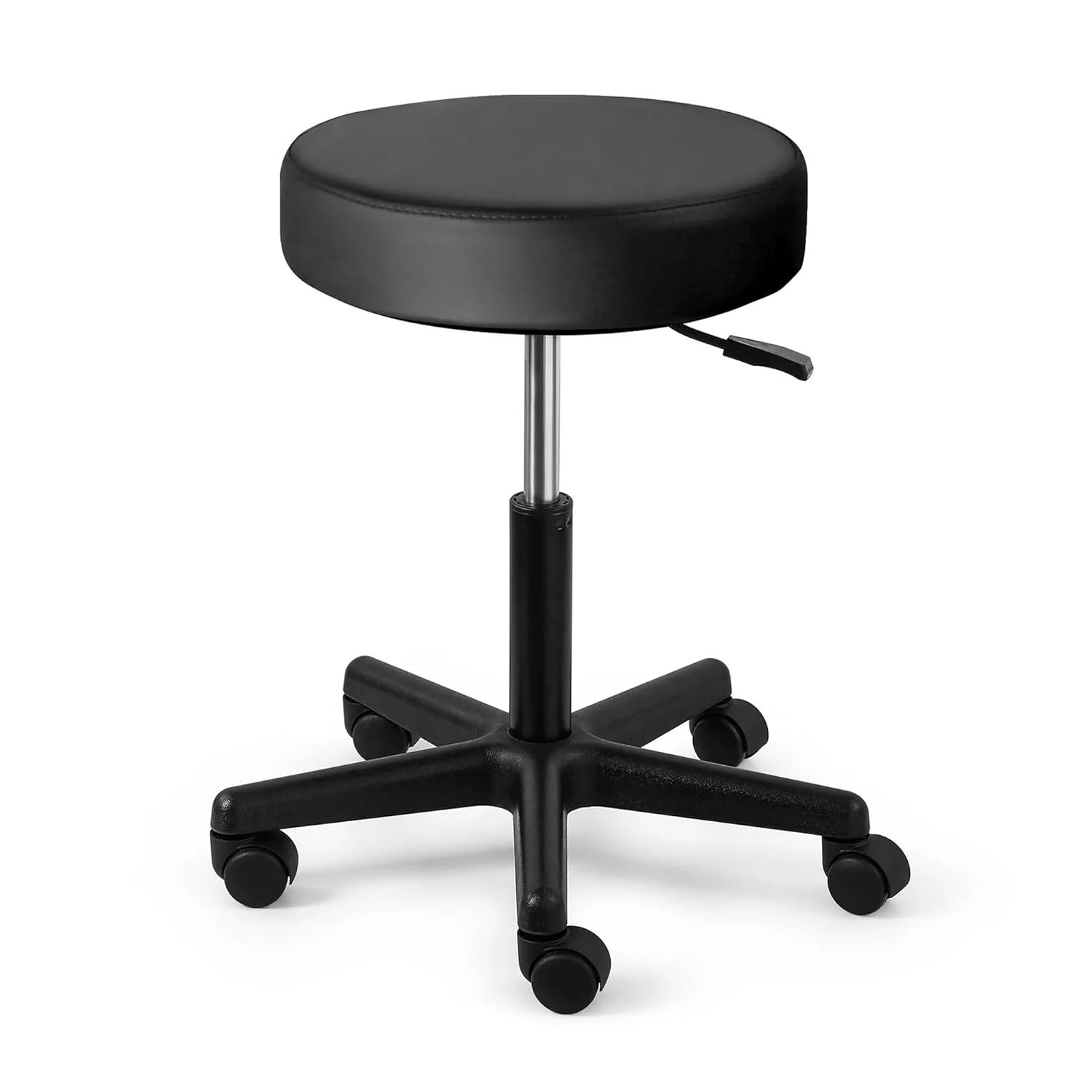 Sammons Preston Pneumatic Rolling Therapy Stool, Black, Dense Foam Cushion Stool