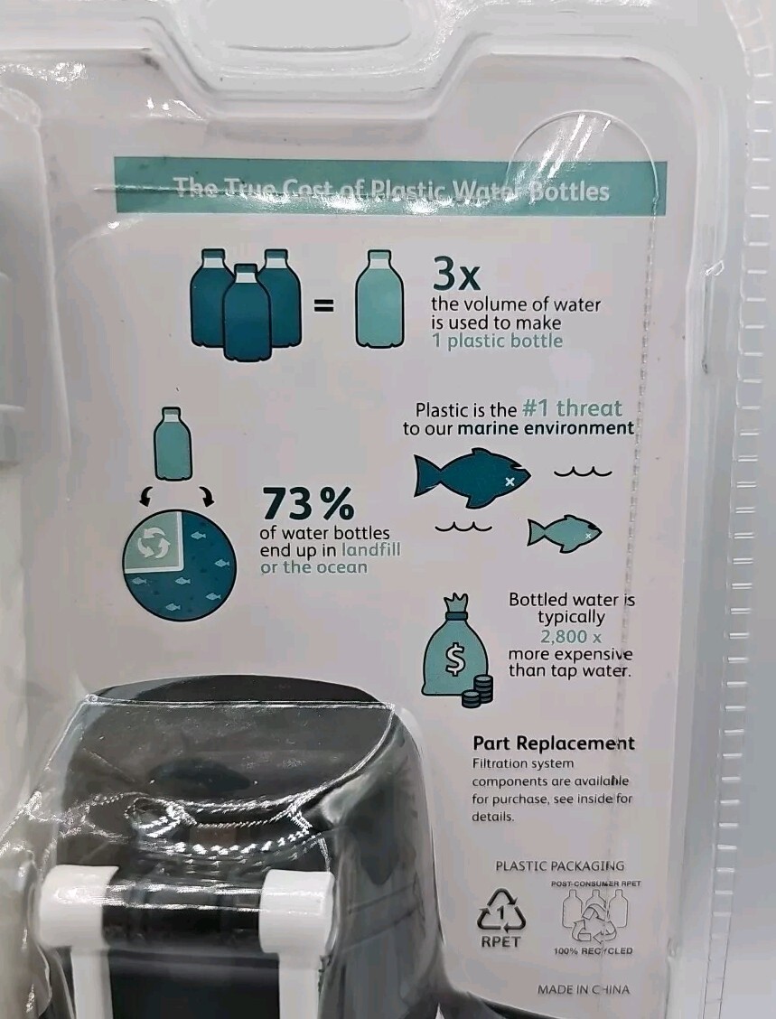 Contiki Filtration Silicone Collapsible Water Bottle 1 liter
