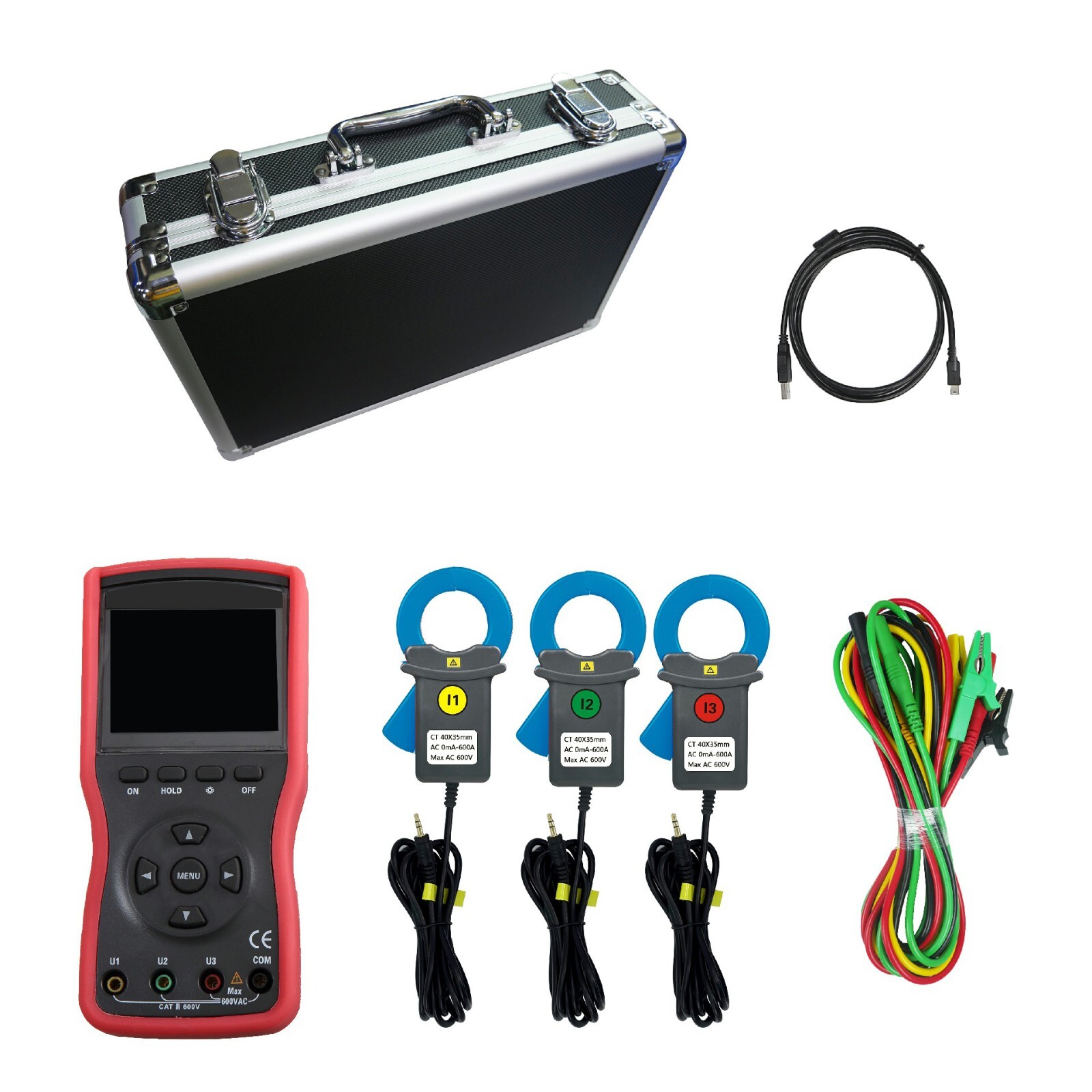 3 Phase Digital Phase Voltmeter Φ40mm With 500 Groups Memory USB Interface