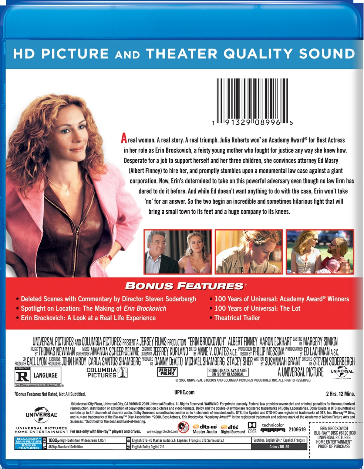 Erin Brockovich Blu-ray Julia Roberts NEW