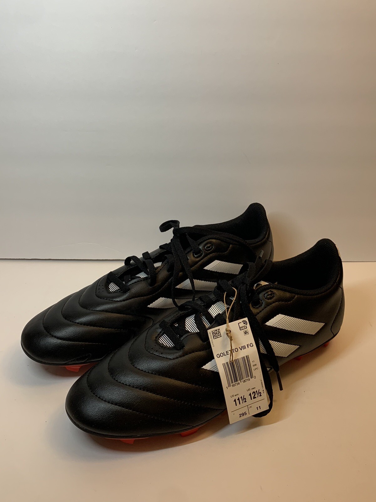Adidas Goletto VIII FG GX7793 Soccer Cleats Men's 11.5 Women's 12.5 Black New