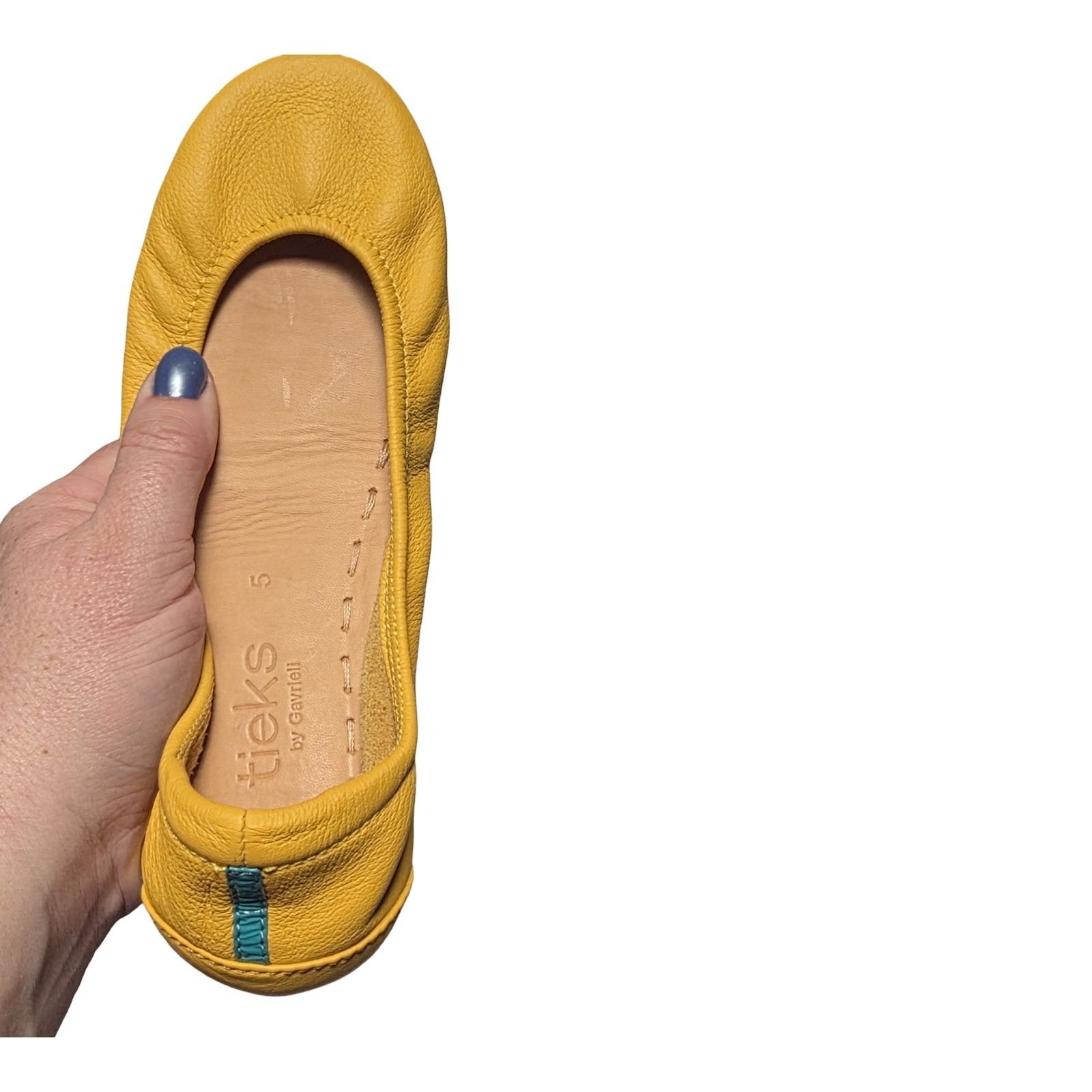 Women's - Tieks by Gavrieli Yellow Leather Flats, Size 5