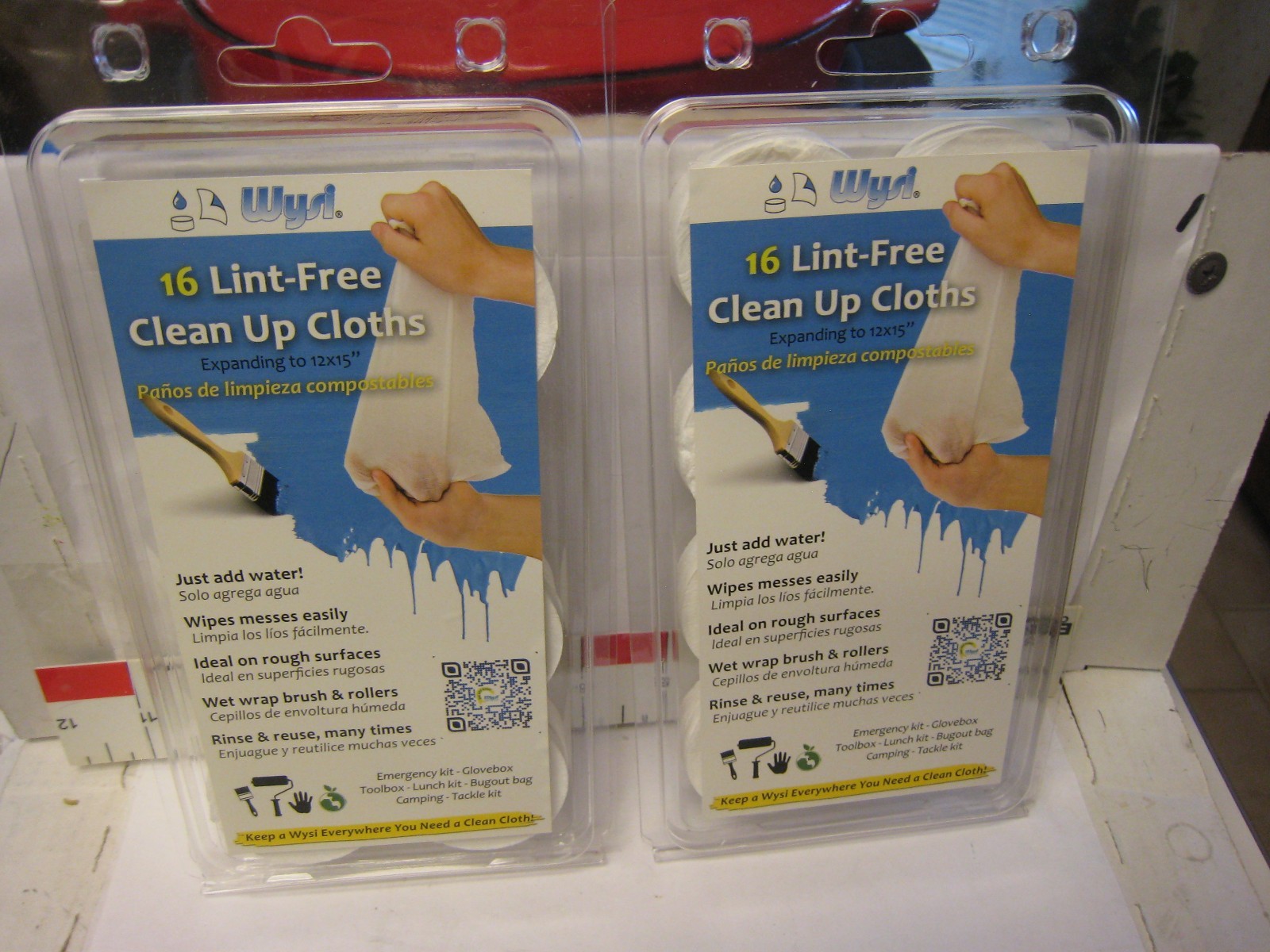 2 X 16 WYSI Compressed Clean Up Cloth, Lint-Free, 100% Cellulose, Expands 12x15"