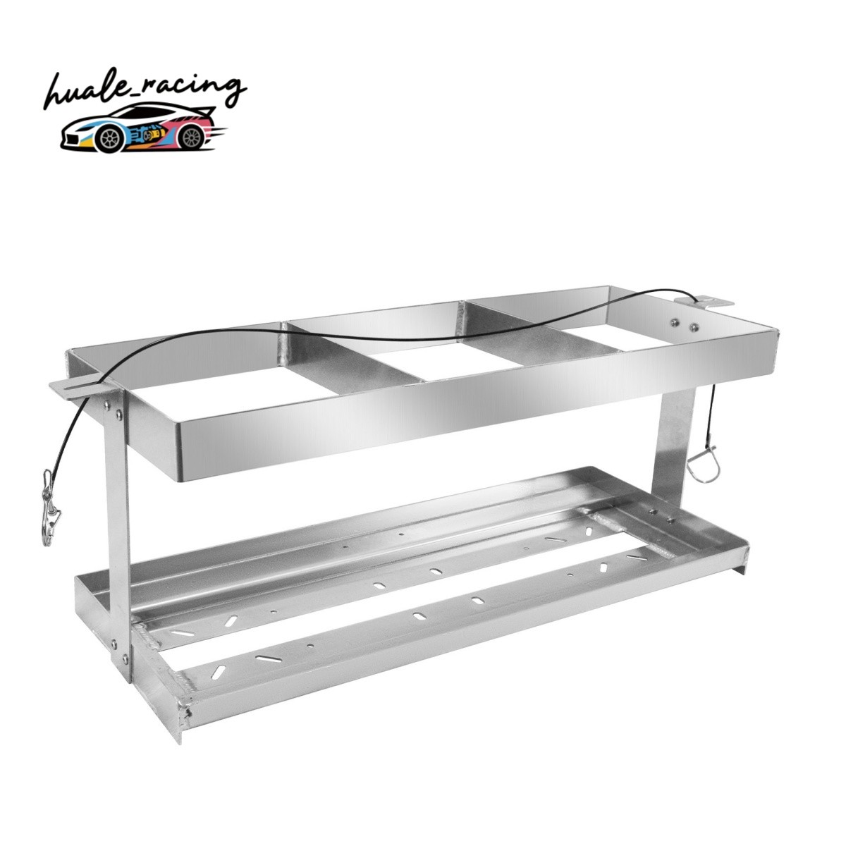 Aluminum Trailer-Mount Race Fuel Jug Holder -For Three 5 Gallon Fuel Containers