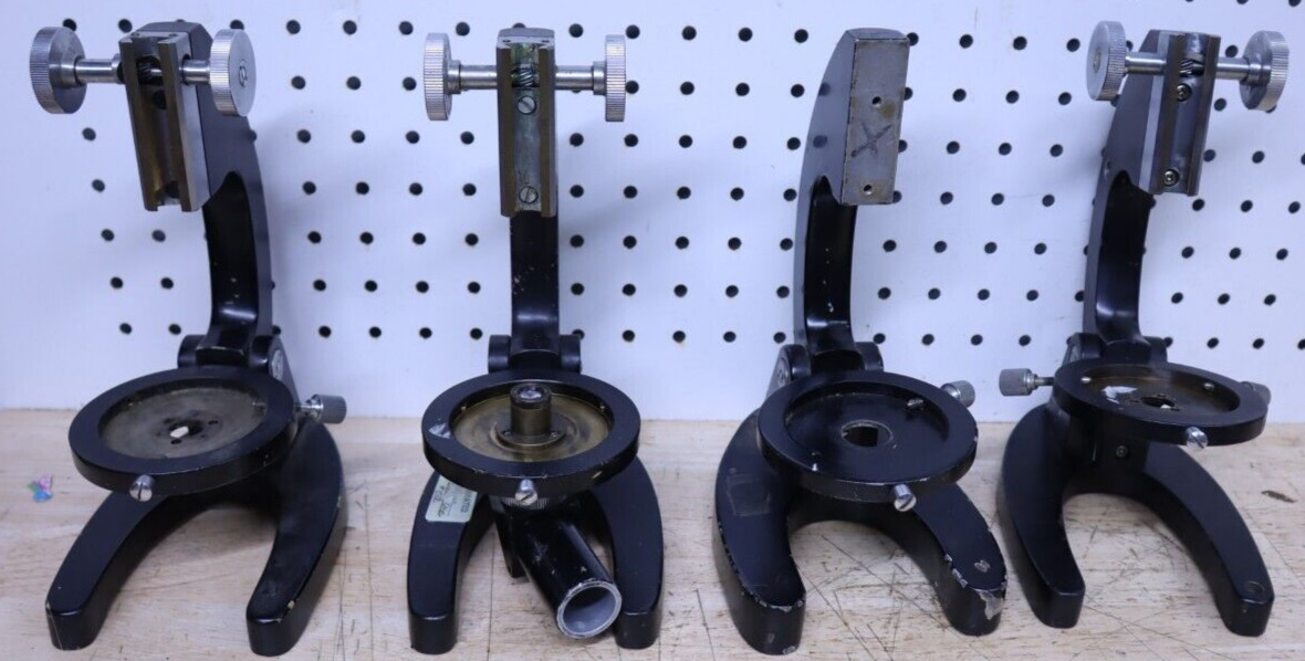 Used Vintage Lot Of Four 4 Pearl Microscope Body Chassis For Repair Parts - USA
