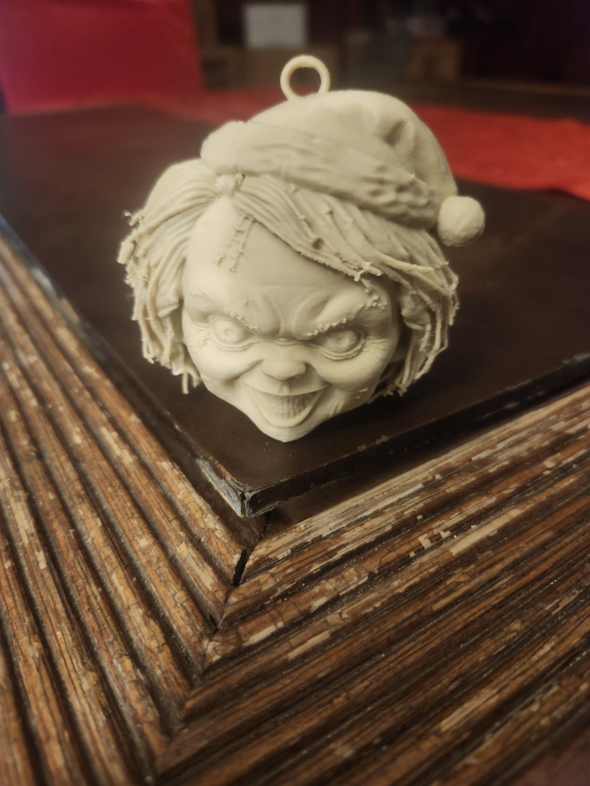 3D Printed Chucky Christmas Ornament w/ Realistic Hair - Many Colors Available