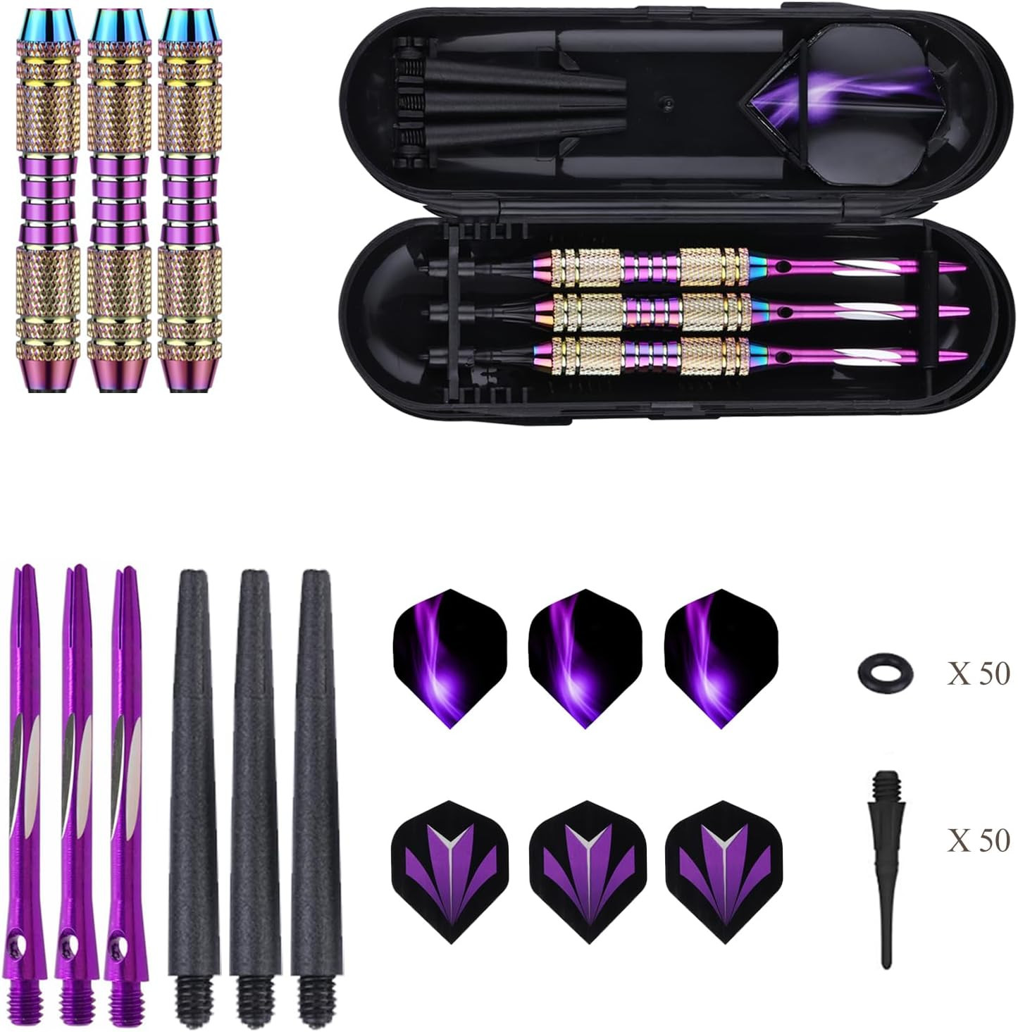 Soft Tip Darts Set 18/20 Grams - Professional Darts Plastic Tip with Brass Barre