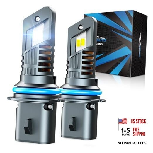 Bulbs for Fog, 800% 50000LM Super Bright with 20000RPM 9007 SUPER 6000K WHITE
