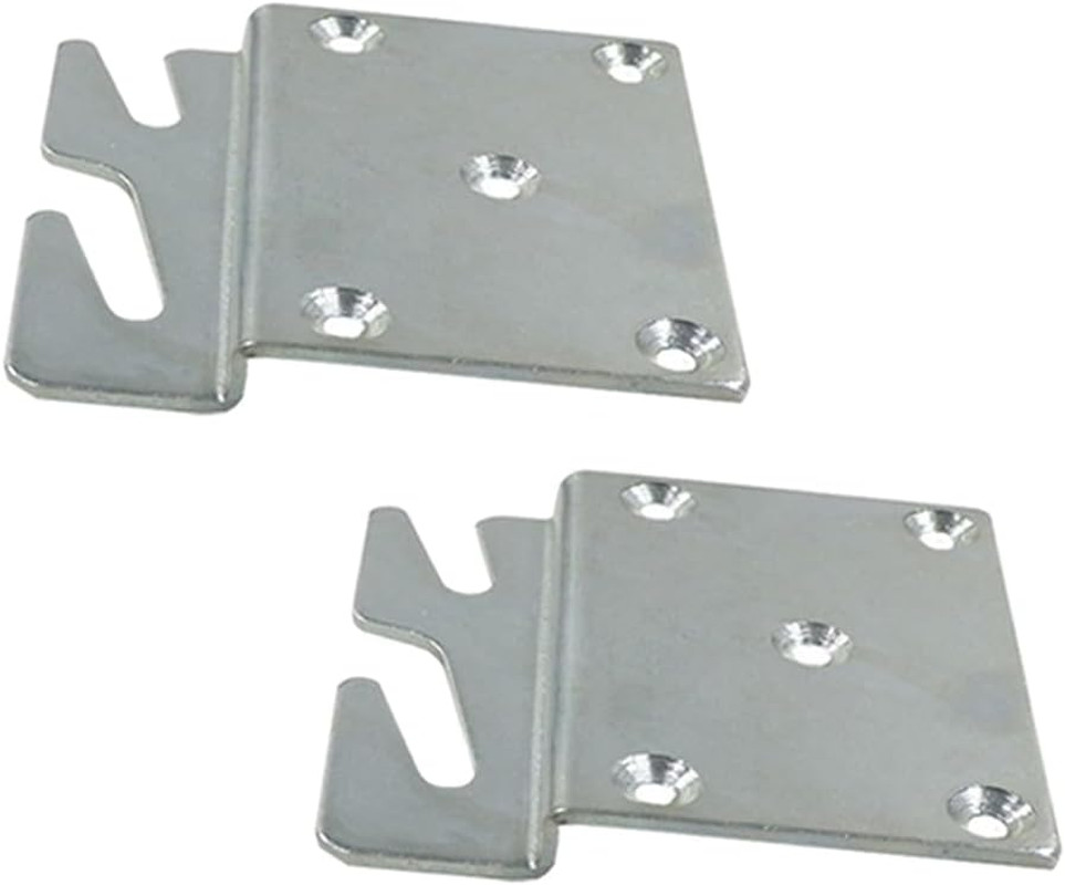 Foyahome 2 Pcs Universal Wood Bed Headboard Brackets, Silvery Adjustable Bed Rai