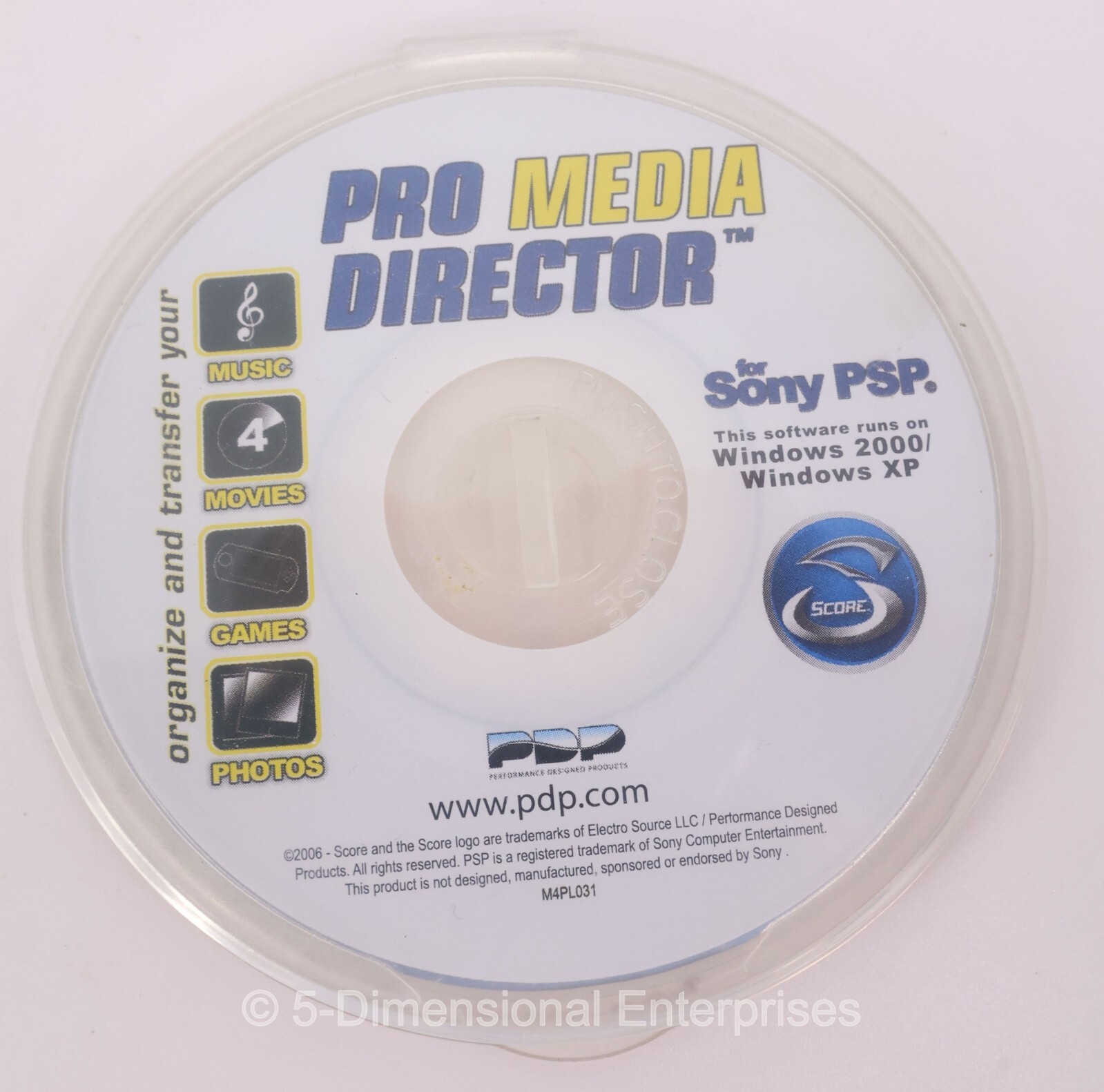PRO MEDIA DIRECTOR for Sony PSP DISC ONLY Windows 2000 / XP
