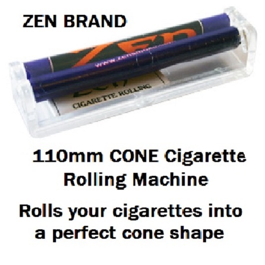 110mm Zen CONE ROLLER Cigarette Rolling Machine - Rolls your smokes into a Cone!