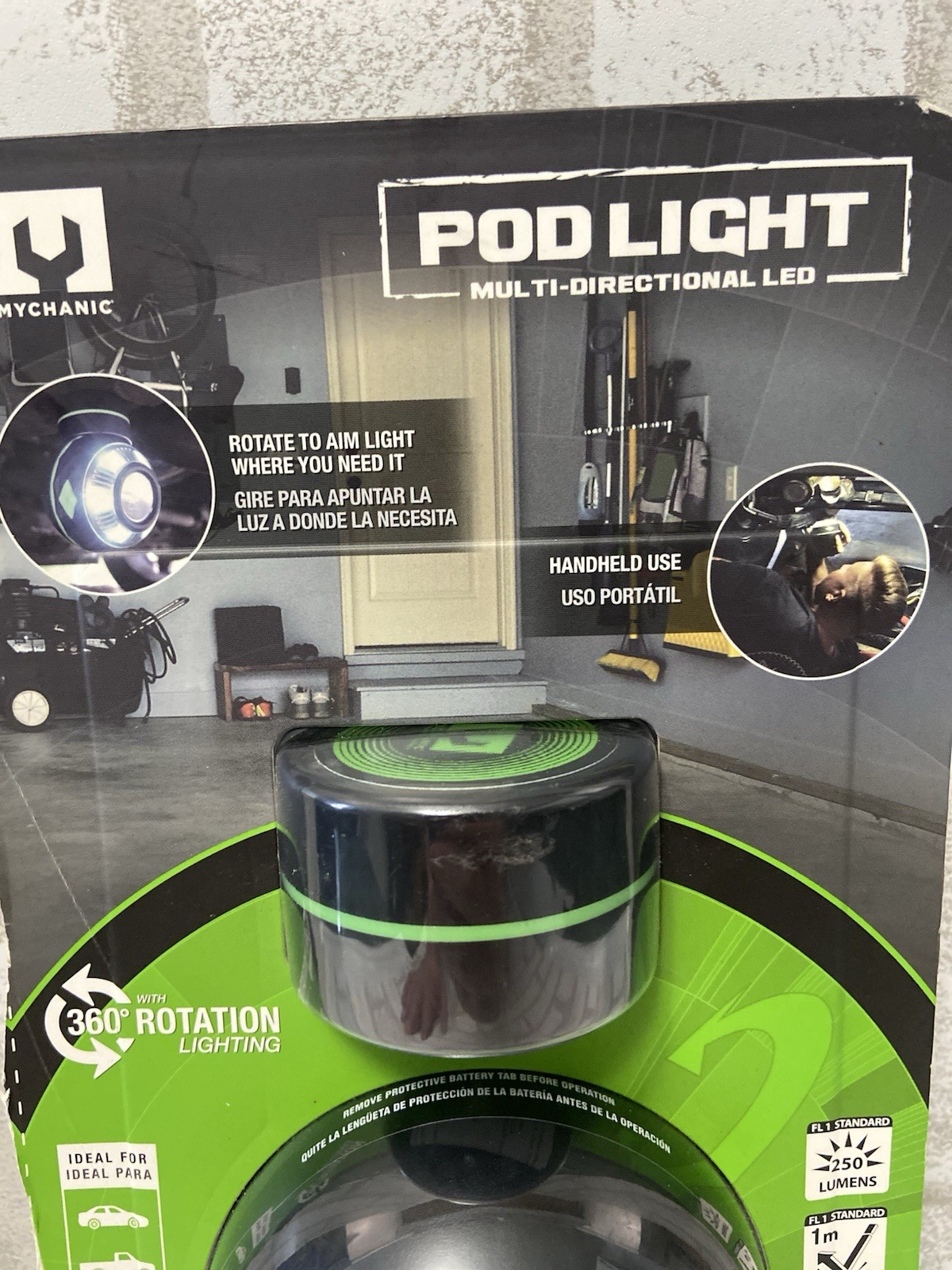 1 Pk LED Magnetic Pod Flashlights | Utility Compact Multi-Directional 250 Lumen