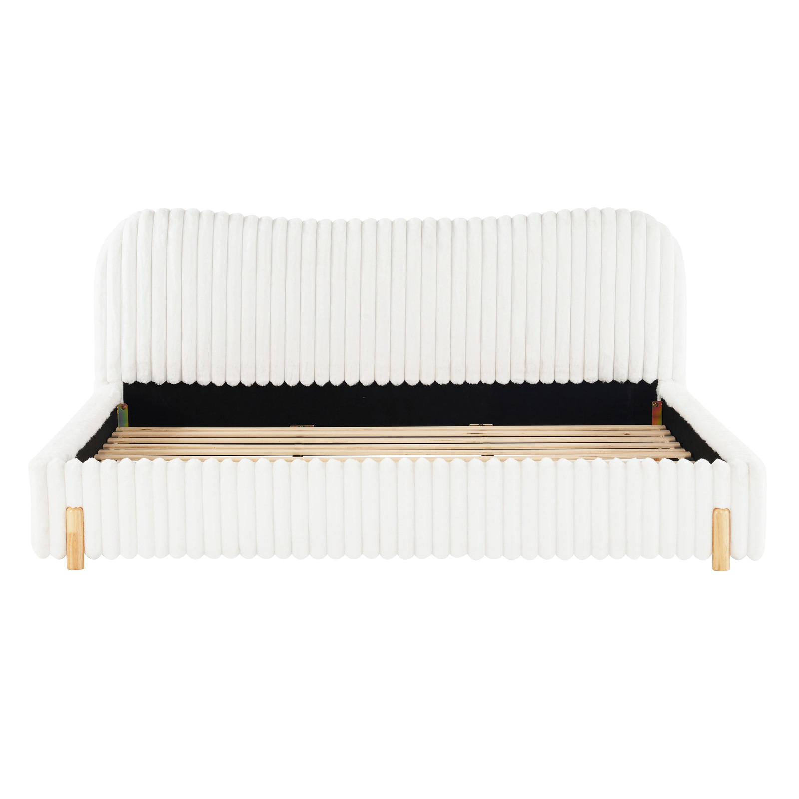 Christopher Knight Home - Elias Modern Boucle Upholstered Bed with Wavy...