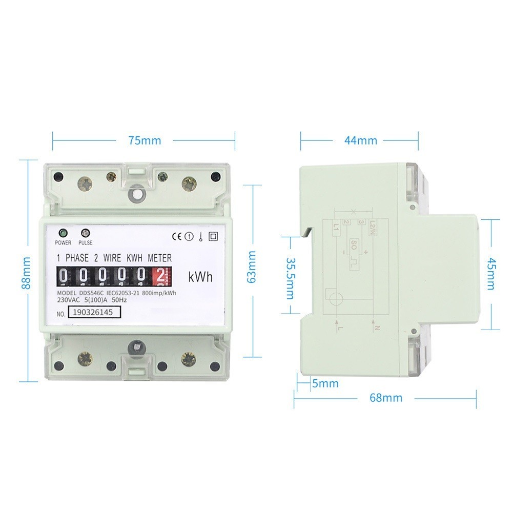 230V Wattmeter Digital Meter 5A 100A for Safe Electrical Systems