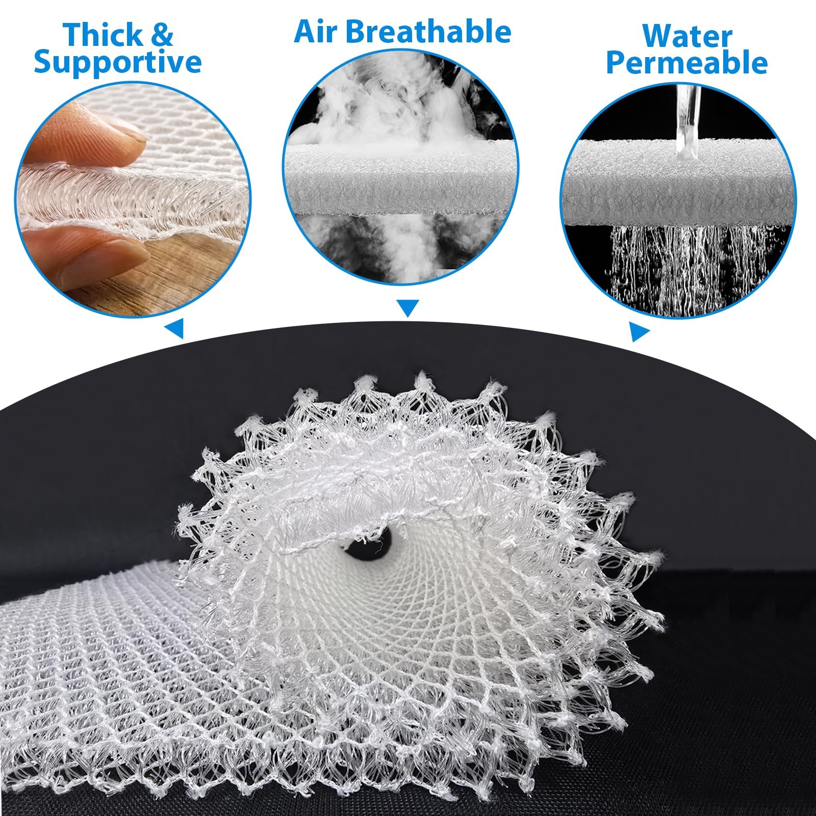 RV Mattress Underlay 3D Mesh Breathable Pad for Camper Motorhome Boat