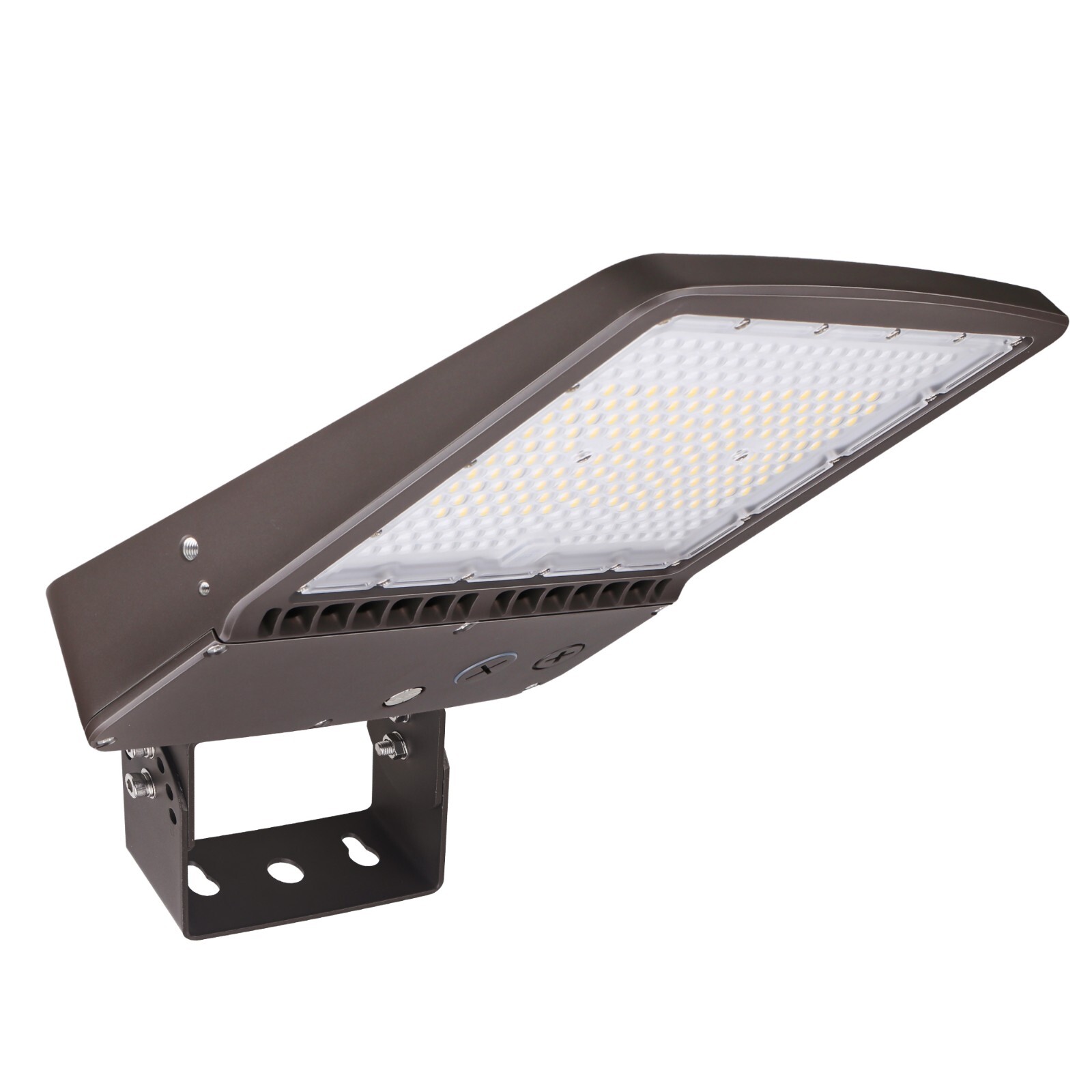 150W LED Shoebox Light with Yoke Mount for Parking Lot Street, 100-277V AC
