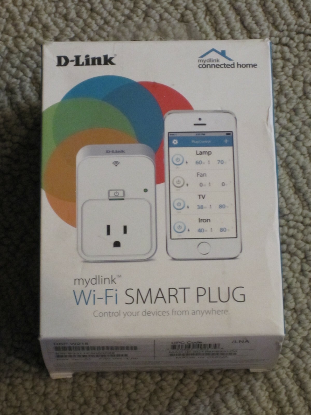 D-Link Mydlink Wi-Fi Smart Plug DSP-W215