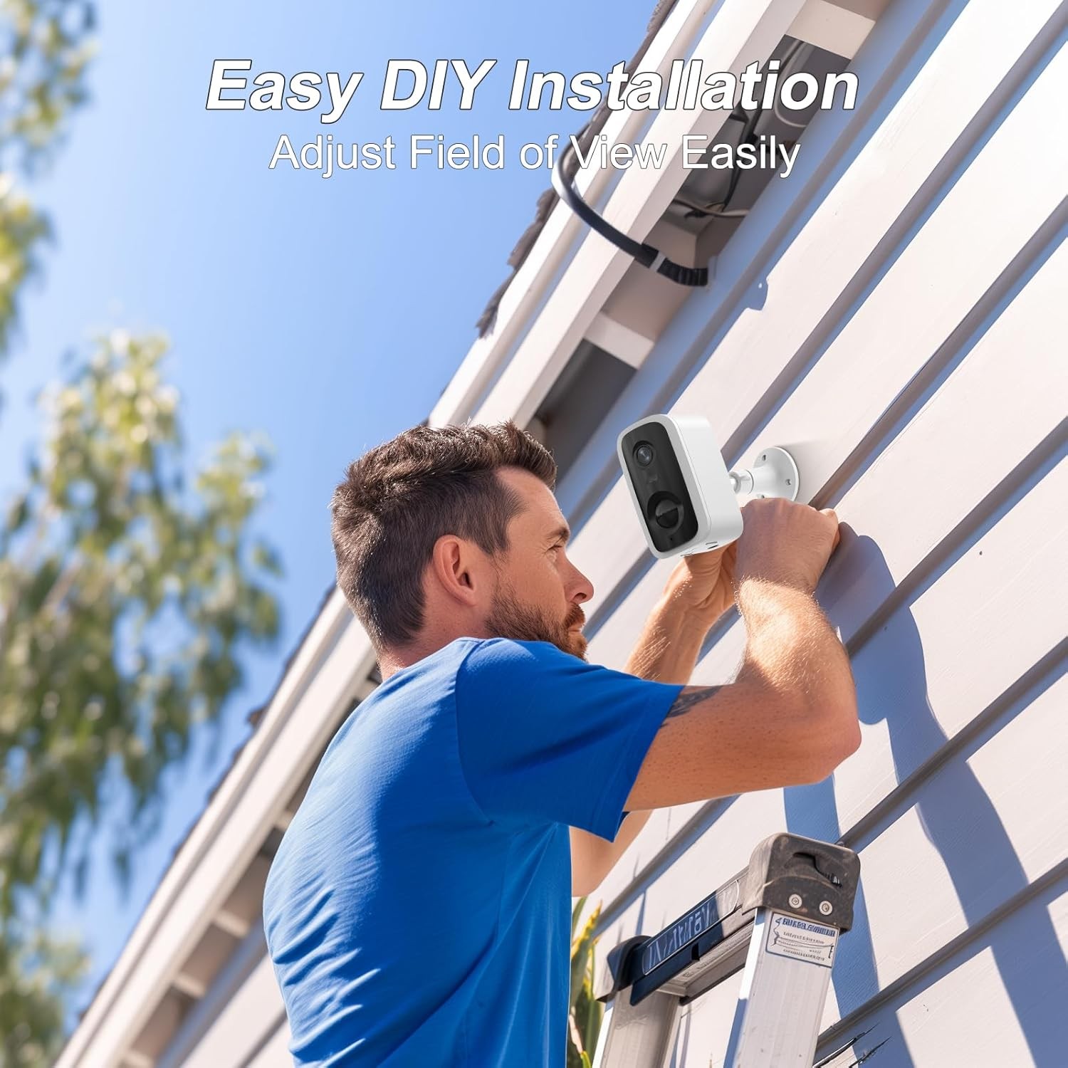 4PCS Wireless Outdoor Security Camera 2K Battery-Powered Camera 3MP Home Camera