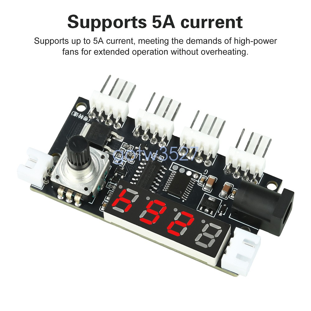 DC5-24V 5A Digital PWM Speed Motor Controller Temperature Control+10K NTC Sensor