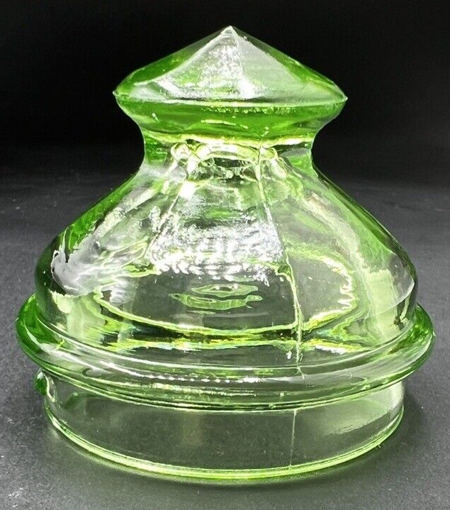 Percolator Pot Knob Replacement Green Vaseline Glass Depression