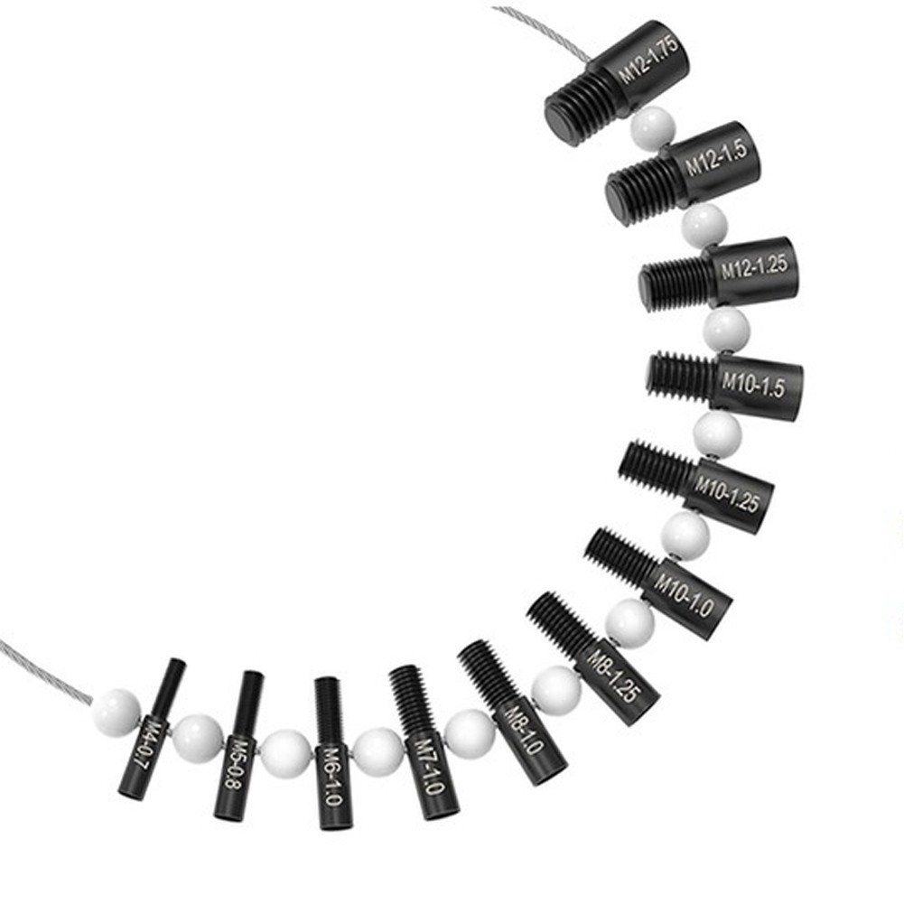 26 Piece Thread Gauge Set for Nut Bolt Size Identification Professional Quality
