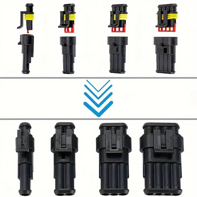 352PCS Waterproof Car Electrical Connectors 1/2/3/4 Pin Durable & Reliable