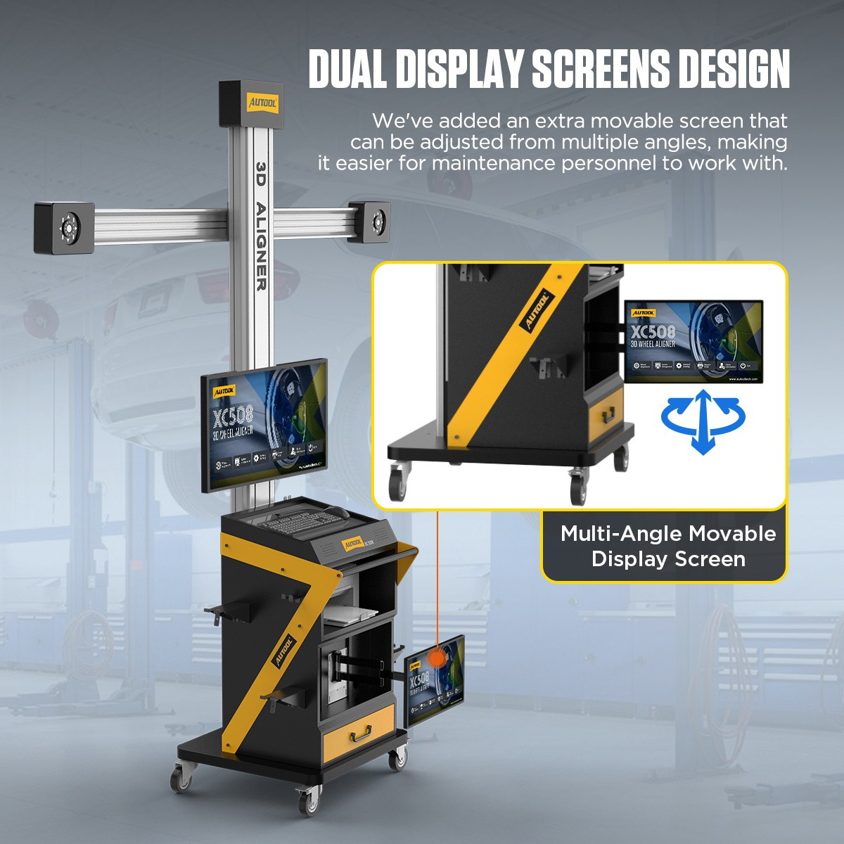 3D Wheel Alignment Machine Fully automatic Wheel Aligner On Post & Scissor Lift