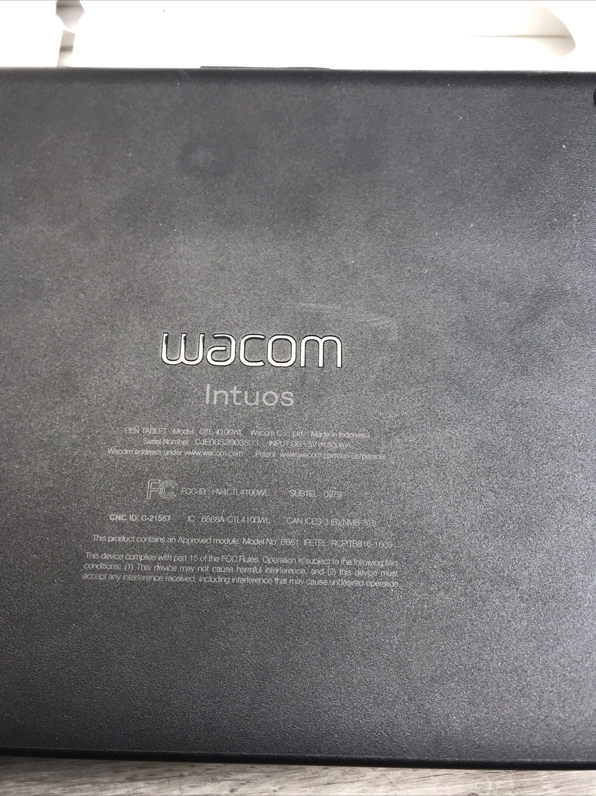 Wacom Intuos CTL-4100 Small Drawing Tablet - Black (TABLET ONLY- NO PEN)