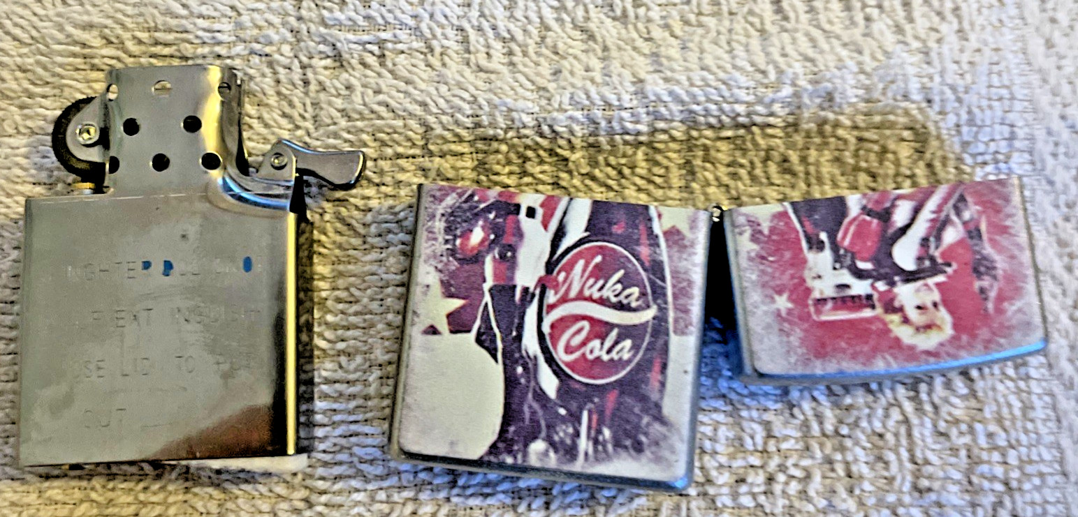 Used Wind Proof Nuka Cola Lighter Double Sided Never Used