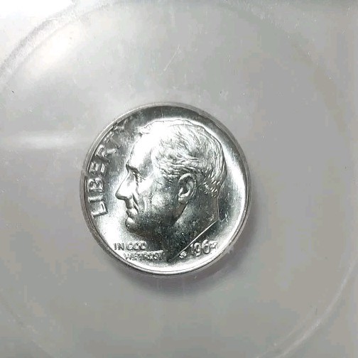 1963 P Roosevelt Dime ICG MS65 FB Full Band 90% Silver