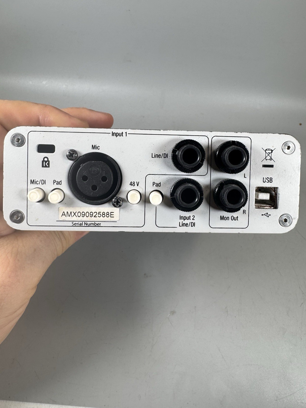 Digidesign Mbox 2 Mini USB Audio Recording Interface Untested AS-IS