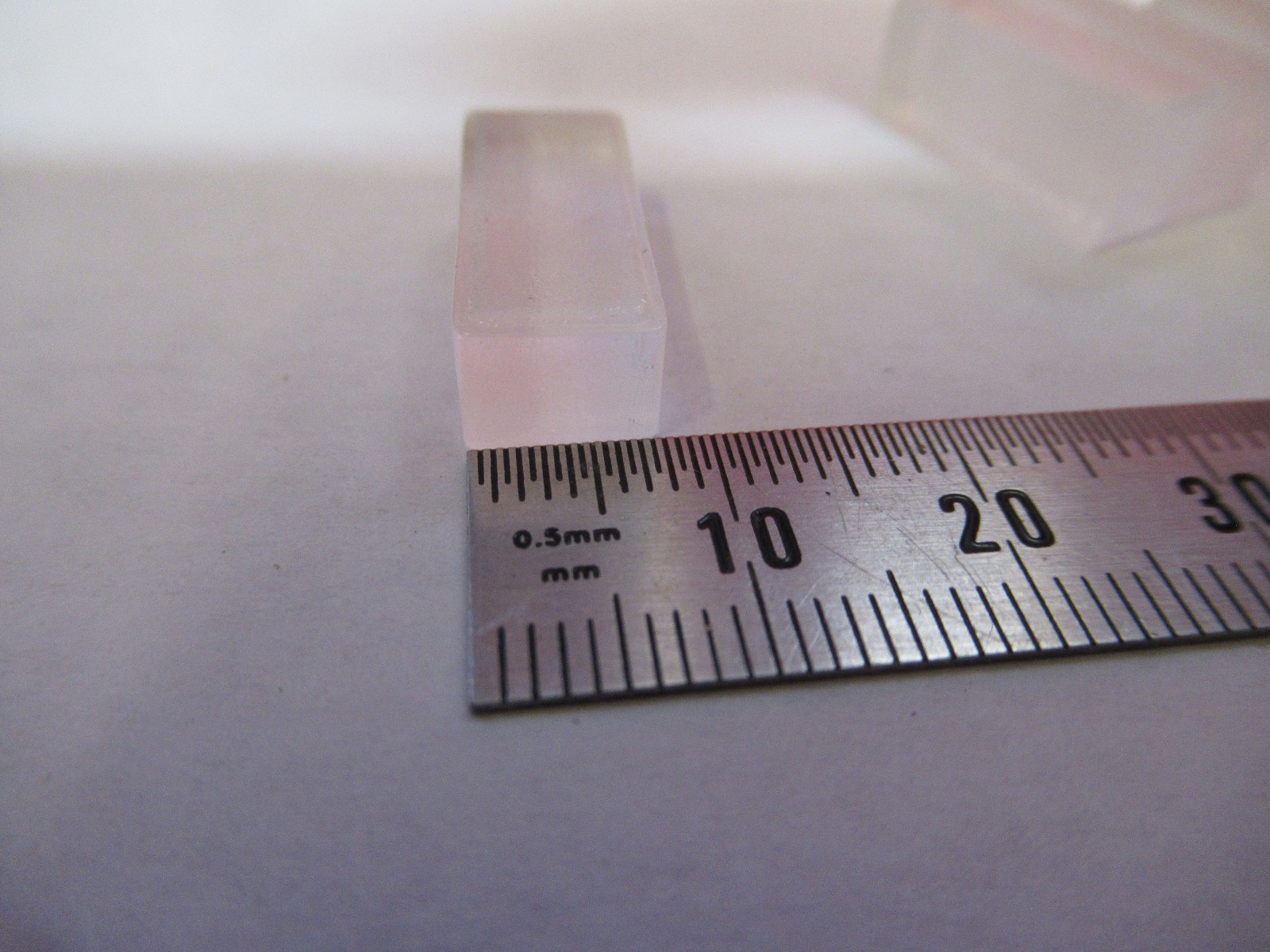 LOT 10 EA OPTICAL GLASS PREFORMS RECTANGULAR OPTICS AS PICTURED MIL SPEC X1-B-26