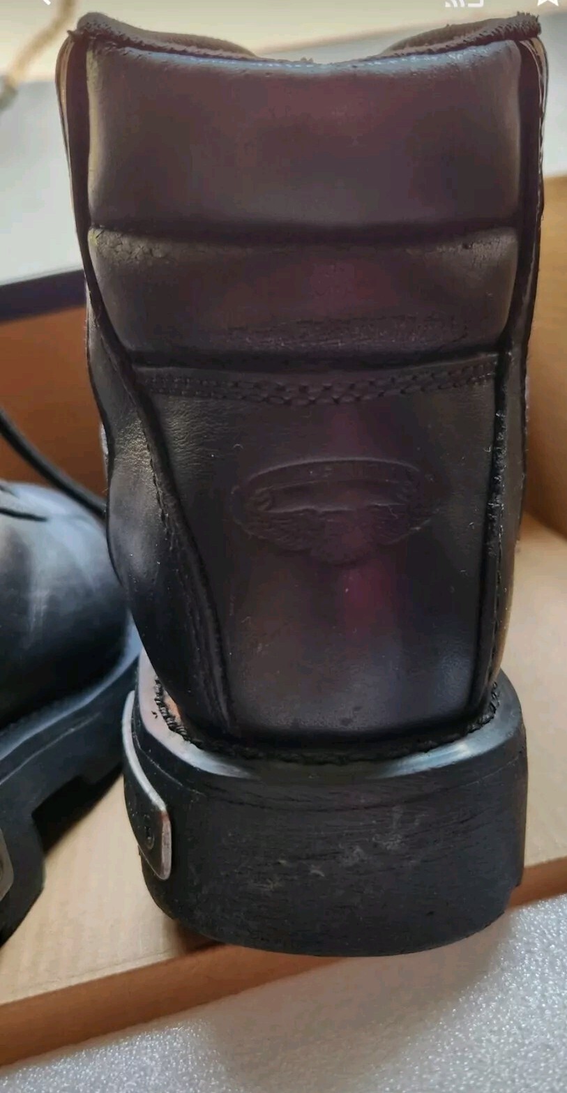 Harley Davidson D87065 Black Motorcycle Leather Boots Womens Sz. 7 -1/2